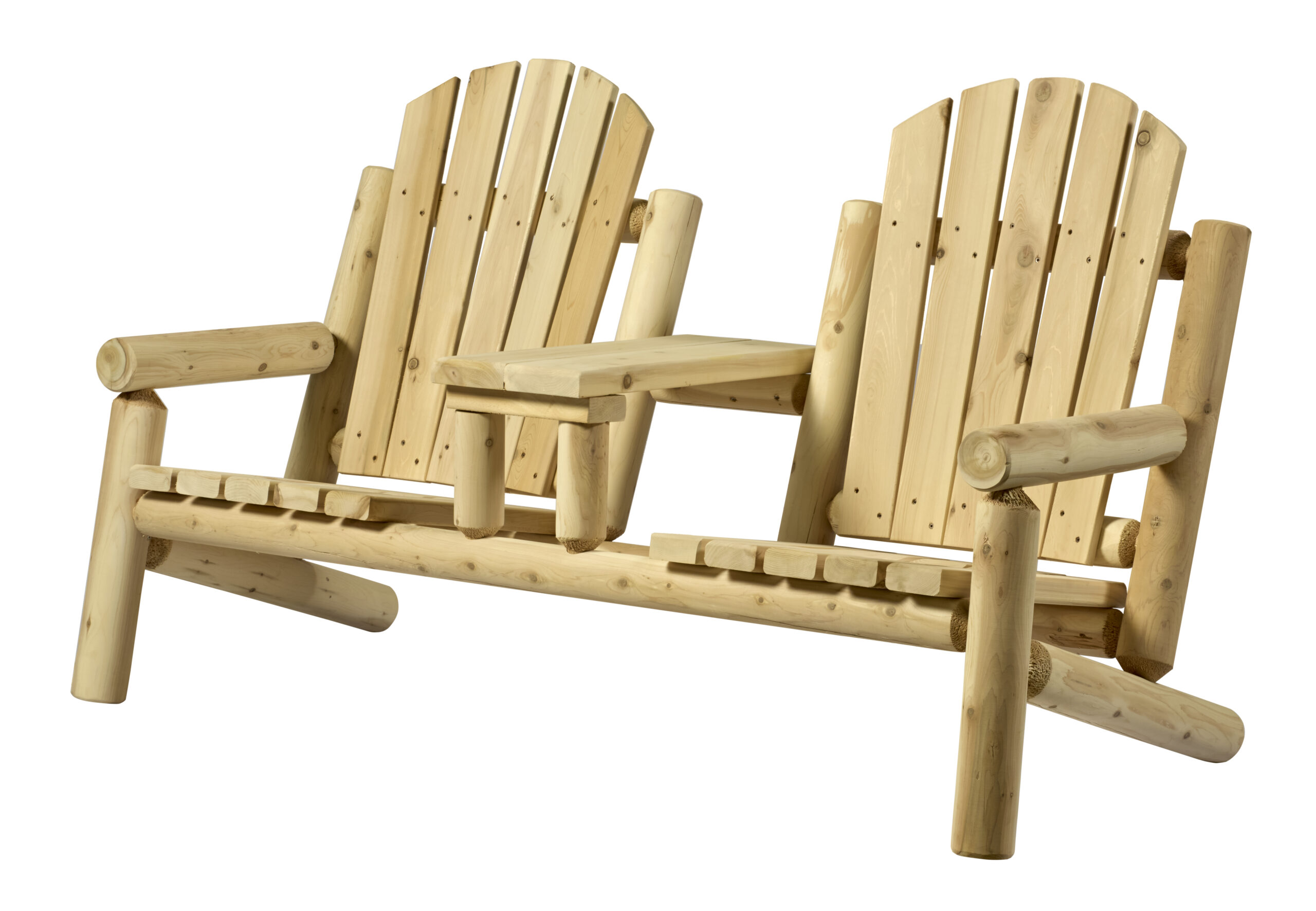 Cedar Log Bench - Image 4