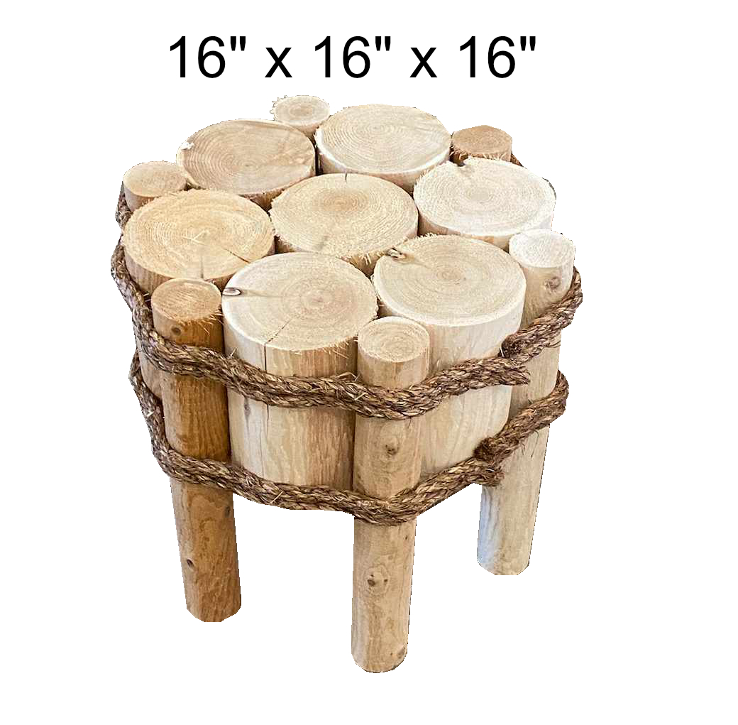 Cedar Log End Table - Image 2