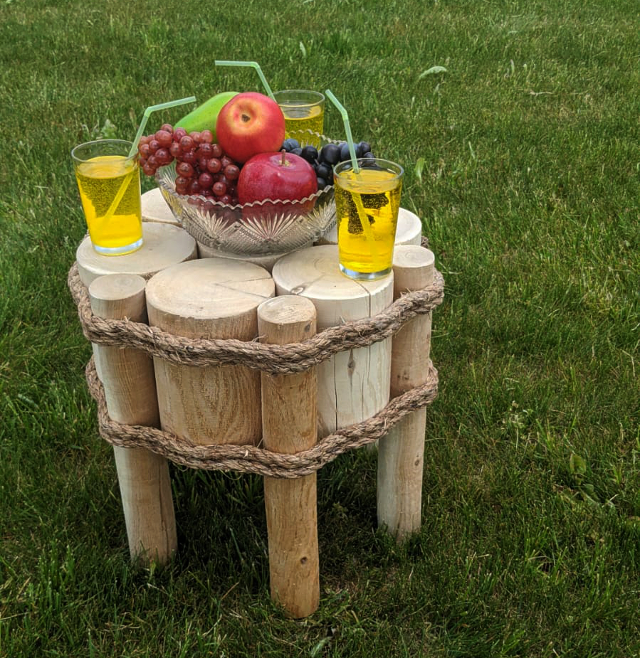 Cedar Log End Table - Image 4