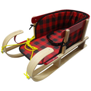 Traditional SnowKiss Sleigh with Belted Plaid Pad