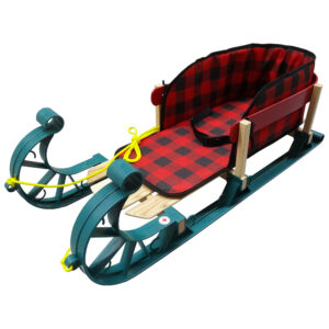 Alpine Kinder Sleigh with Belted Plaid Pad