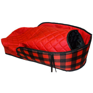 Plaid Sleigh Pad with Bootie, Red